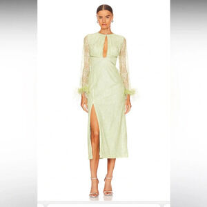 NWT Alice McCall Vivienne Midi Dress Lettuce Green Size 2